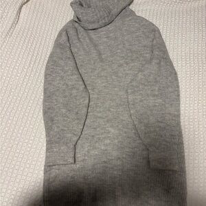 Express Heather Gray Cowl Neck Sweater